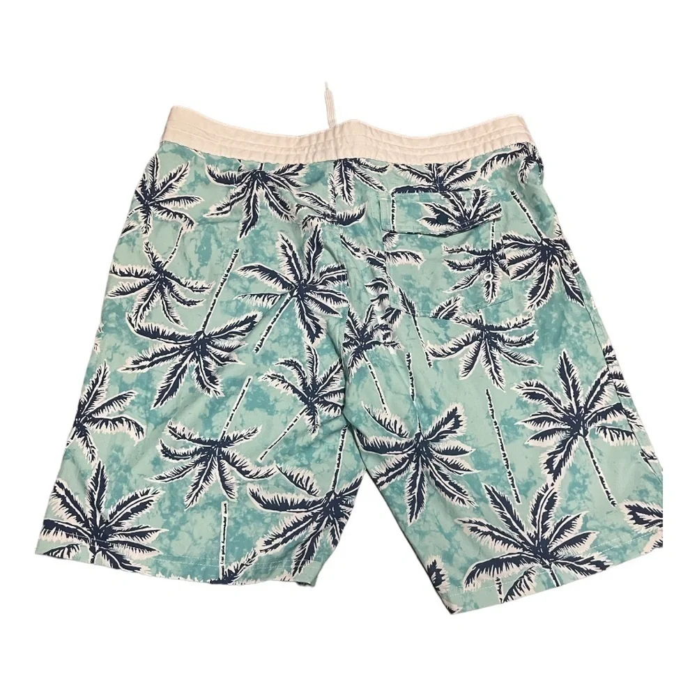 𝅺OLD NAVY CALIFORNIA MENS PALM TREE DESIGN SWIM TRUNKS SIZE LARGE - Picture 4 of 4